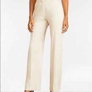 Brooks Brothers Ivory Wool Wide Leg Pants size 6